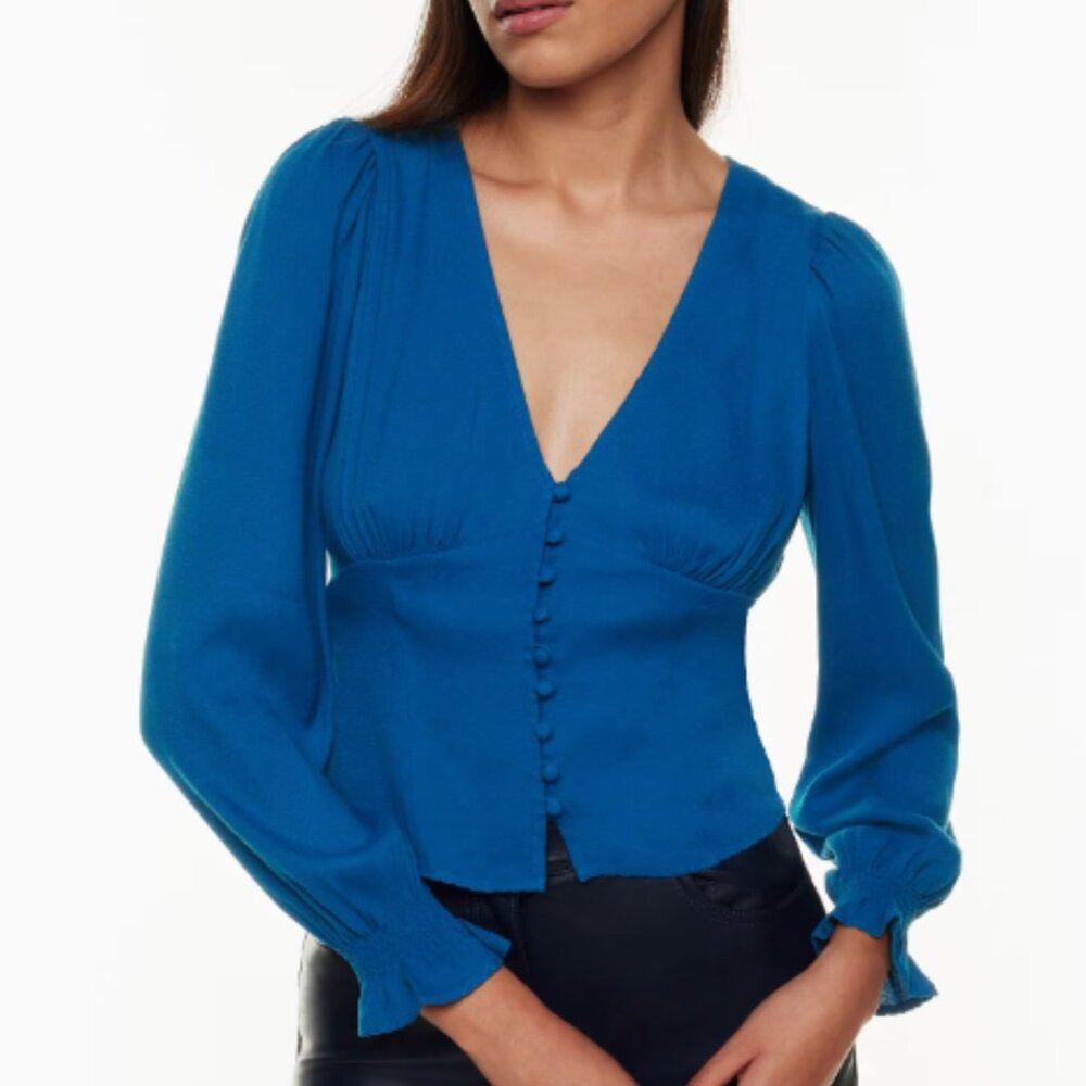 NWT Aritzia Blue Spellbound Blouse, XXS